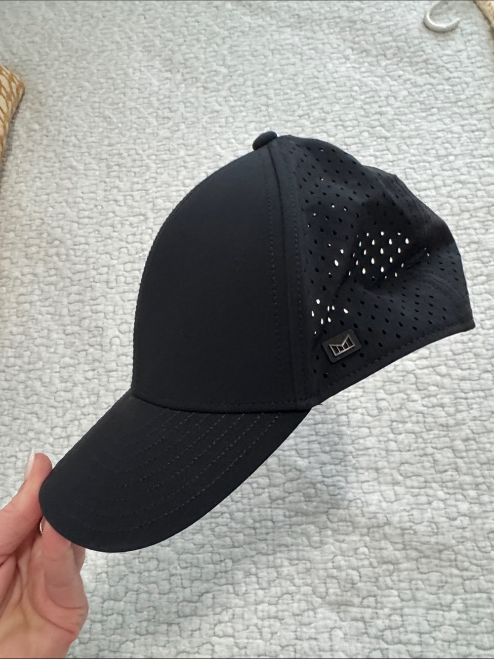 MELIN A-GAME HYDRA Black Performance Baseball Cap - Ventilated Design